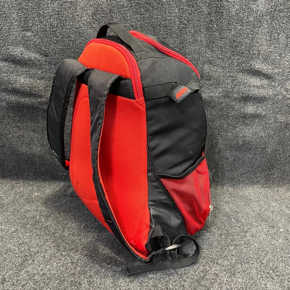Nike BZ9203 Black Red Bat Holders Equipment Bag Diamond Elite Baseball Backpack